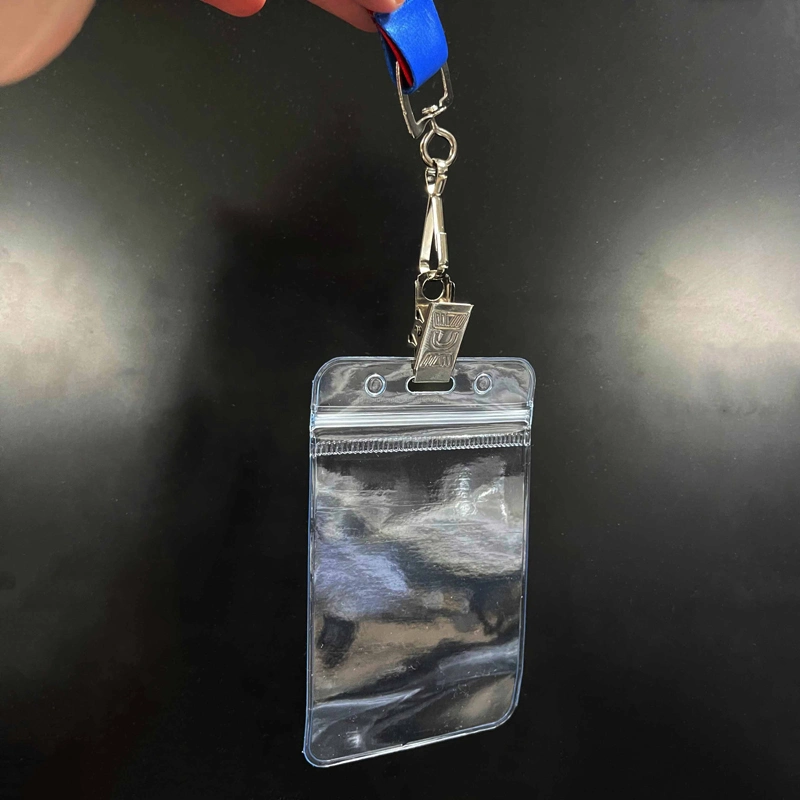 Plastic Waterproof PVC Soft Card Holder Clear Transparent ID Badge Holder