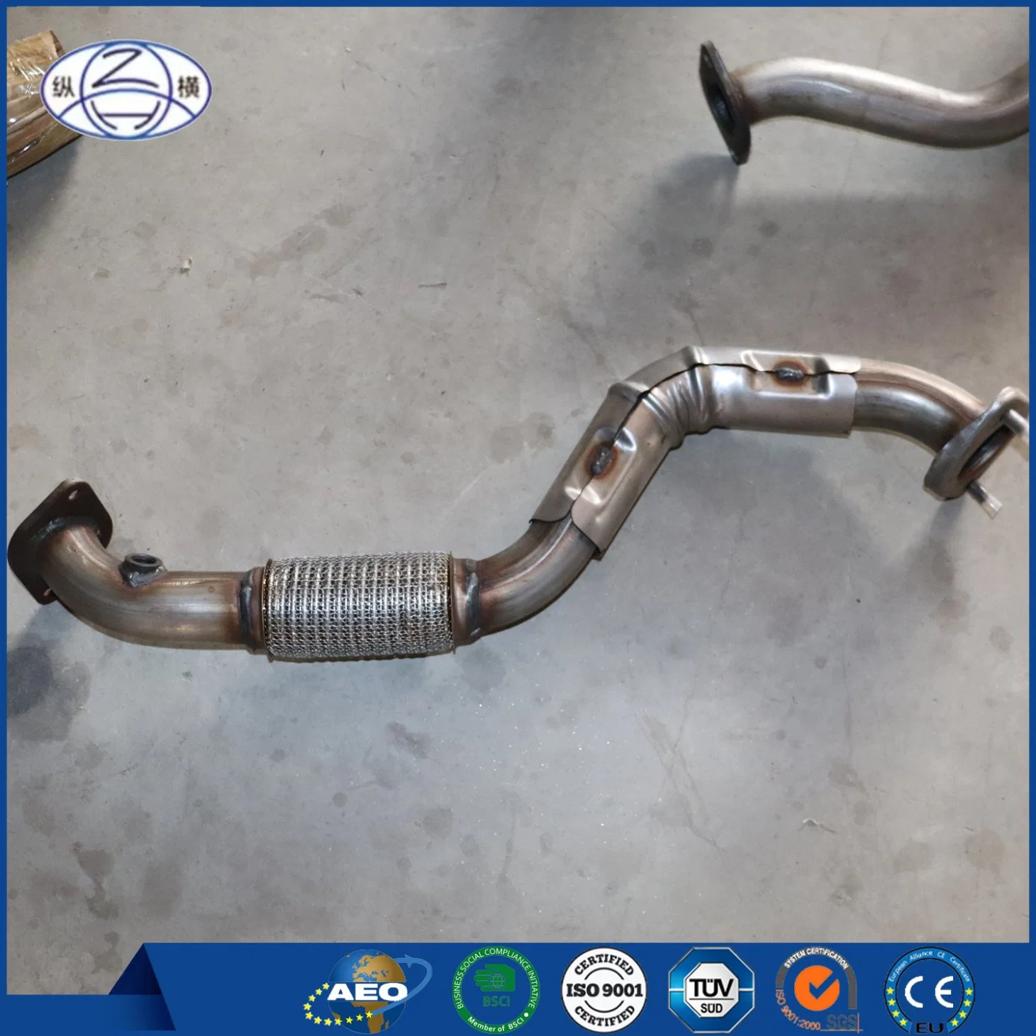 Stainless Steel Exhaust Muffler Flex Pipe with Extension Tube