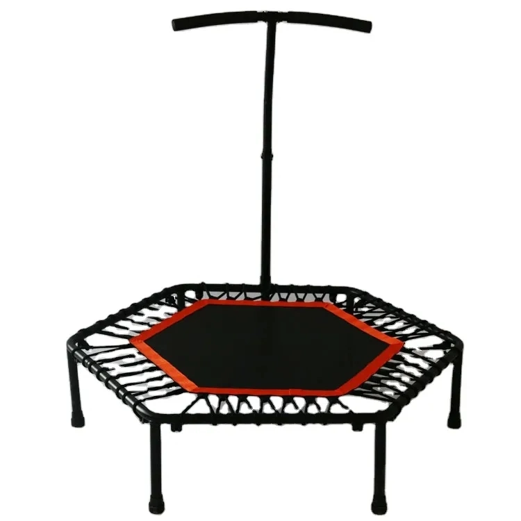 42 Inch Hexagon Trampoline with Adjustable Handle Bar