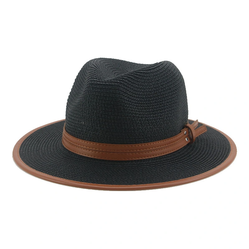 Primavera al por mayor Verano Korean papel envuelto Straw Beach Cap Lady Sombrero de Sun de moda británica de diseño