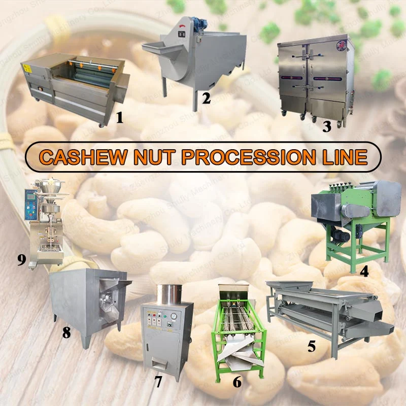 industrial Cashew Nut Baking Nuts Cleaning Roasting Processing Machine