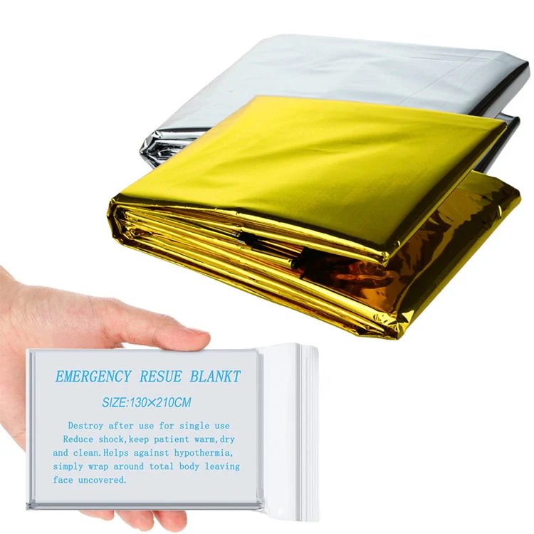 Aluminum Foil Camping Outdoor Hiking Rescue Foil First Aid Emergency Blanket Thermal Survival Blanket for First Aid Emergency Use