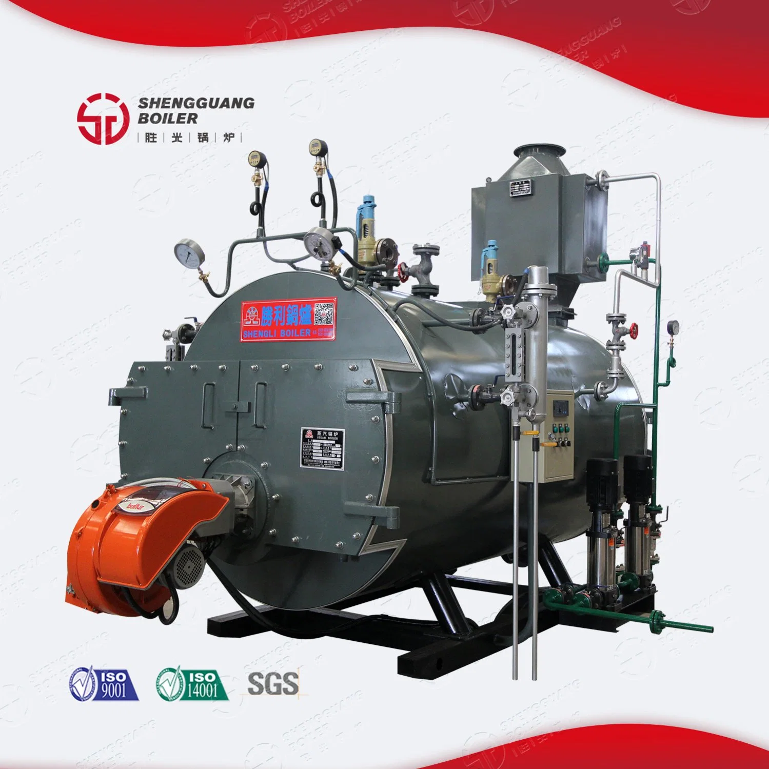 Quickly Installed Low Pressure Gas Oil Steam Boiler