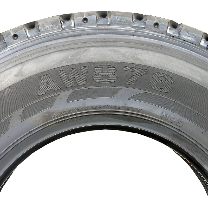 315/80R22.5 12R22.5 315/80 borracha sem câmara de ar radial R22.5 em aço Pneu de reboque para camiões de serviço pesado