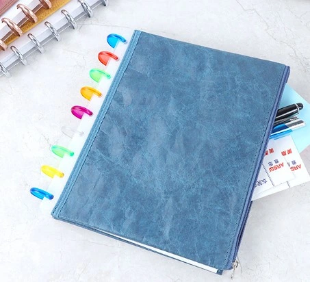 Disc Bound Custom Logo A5 PU Leather Planner Agenda Journal Notebook