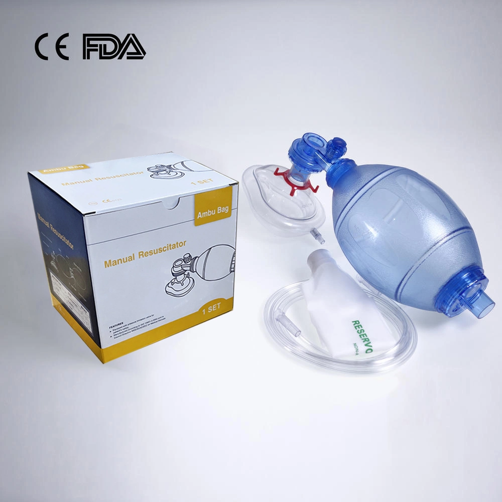 PVC Resuscitator Factory PVC Ambu Bag Factory avec ce Sac Ambu FDA pour enfant adulte de taille pédiatrique