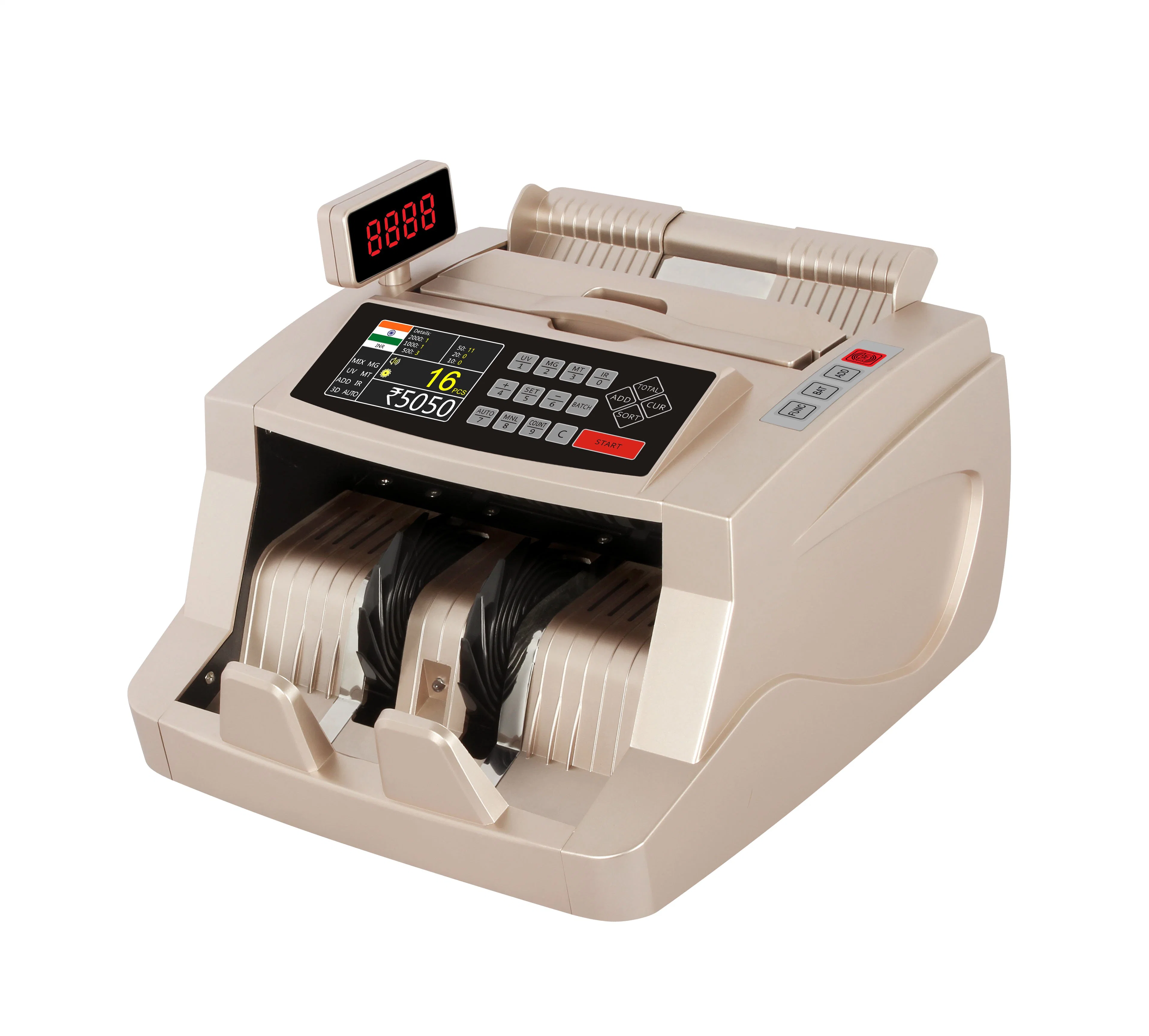 Al-5500t Php and Pkr Inr Currency Banknote Denomination Sorting Machine