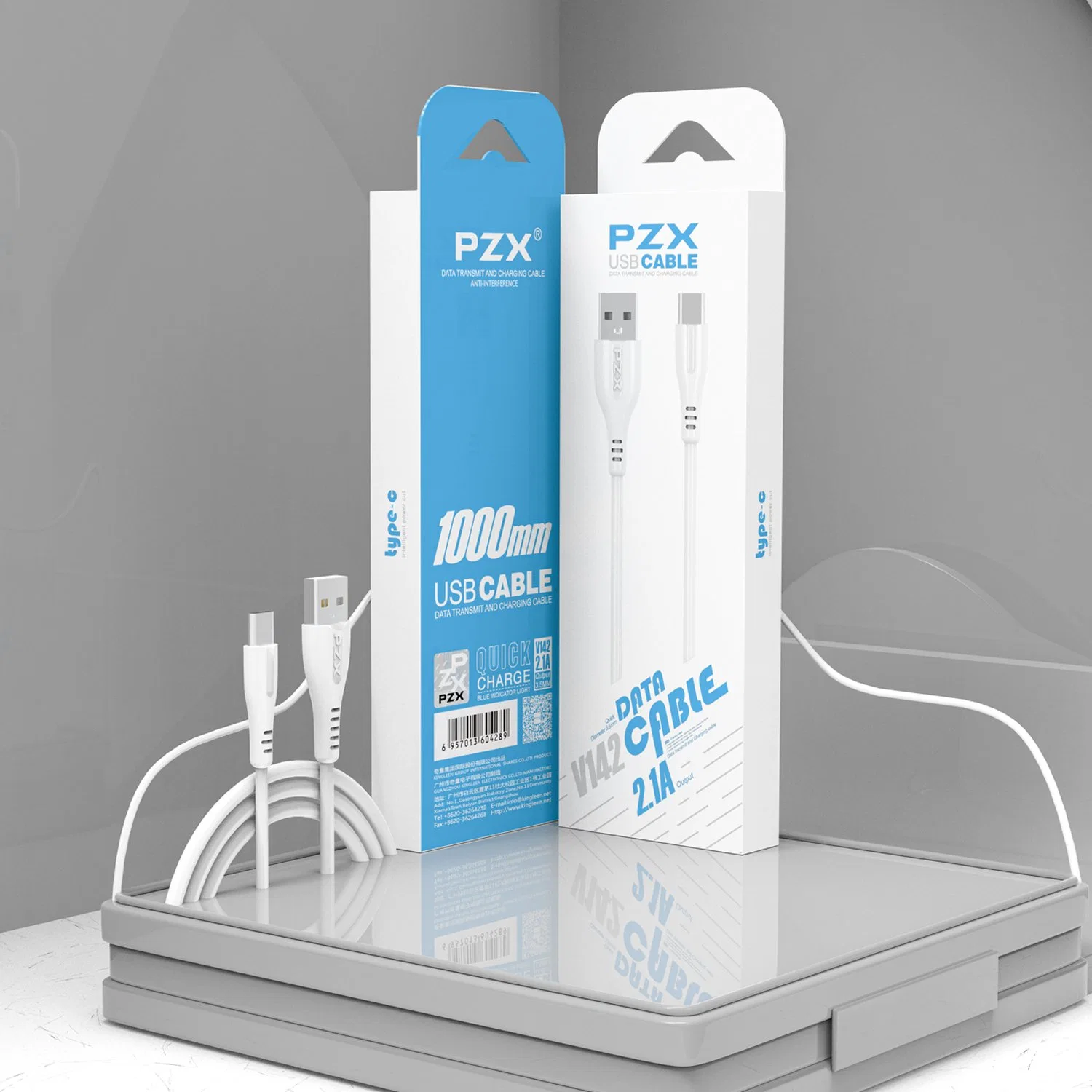 Pzx V142s Großhandel/Lieferant Mobile Zubehör 2,1A schnell aufladbare USB-Daten Kabel