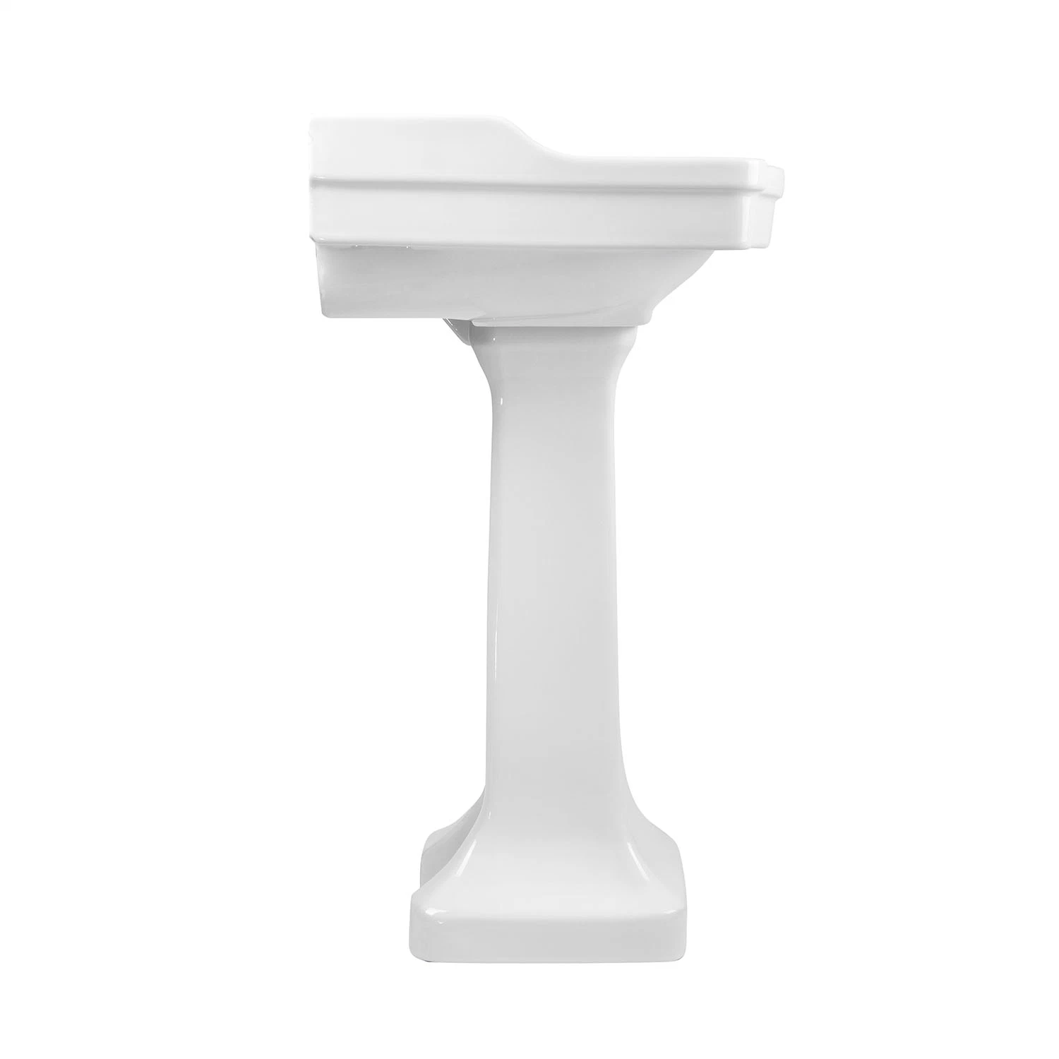 Lavabo de cerámica y lavatorio de pedestal. Lavabo independiente con lavabo de baño Cupc y pedestal.
