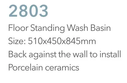 Sanitary Ware Ceramic Basin Bathroom Basin Porcelain Basin Column Basin (Hz2803)