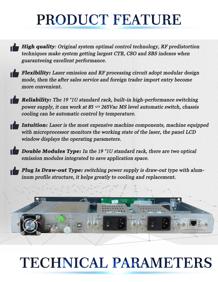 26MW Output Power for 1310nm RF Optical Transmitter