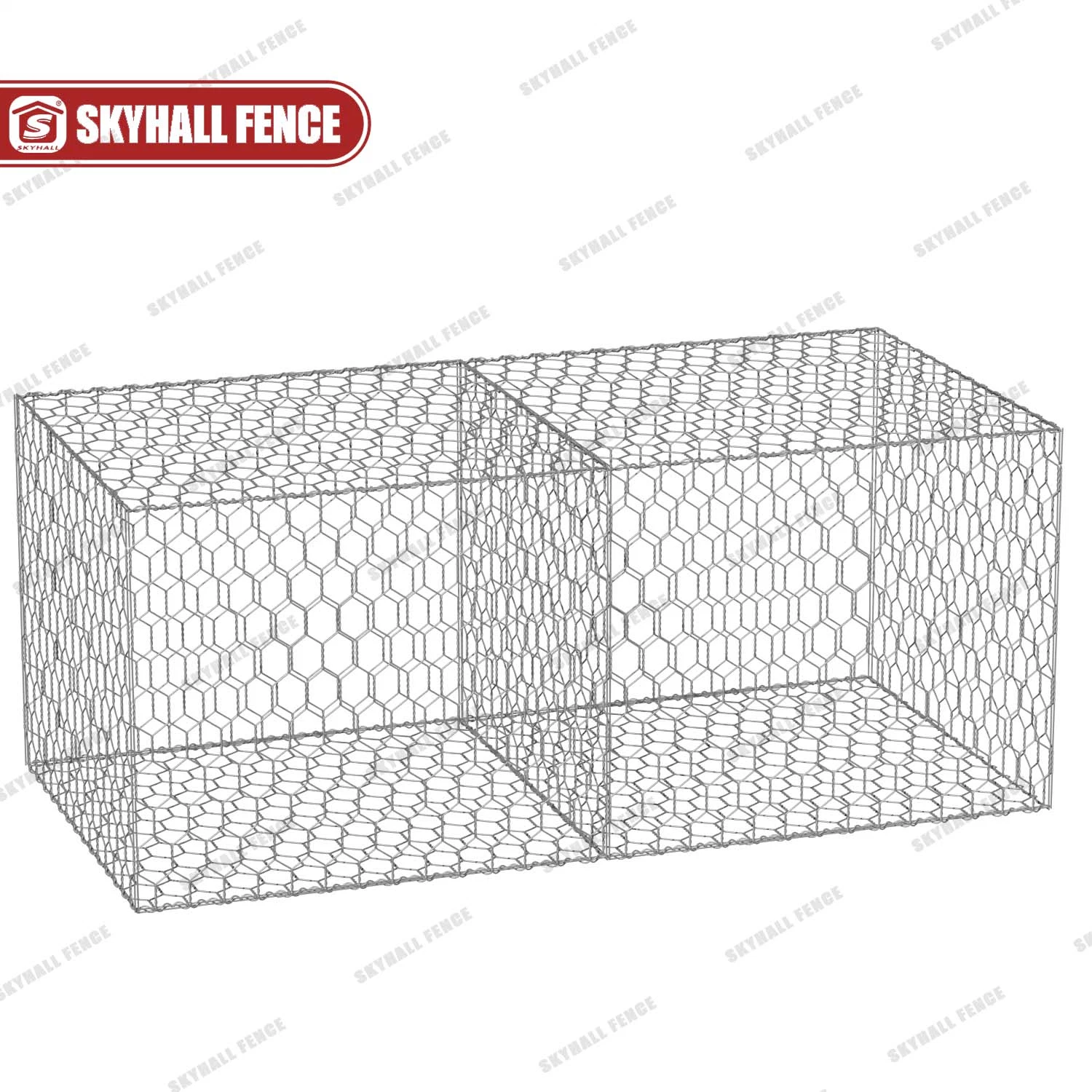 Comercio al por mayor de alambre tejido hexagonal galvanizado Gabion Box Cestas para muros de contención