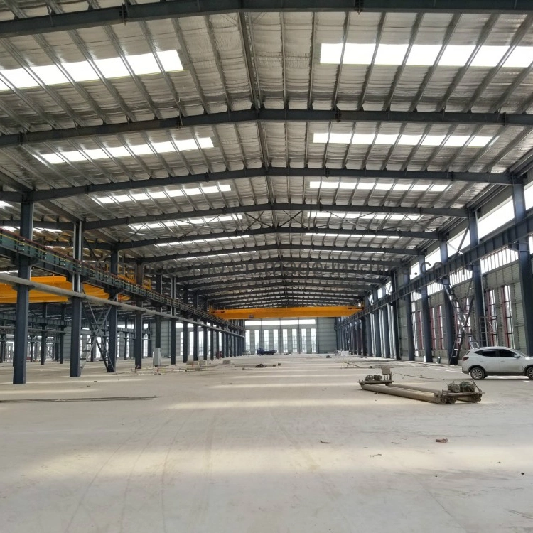 Prefabricated Steel Structure Workshop Factory Warehouse Office Car Showroom Exhibition Hall Building/China 1000 Sqm Painted Hot DIP Galvanized Steel Structure