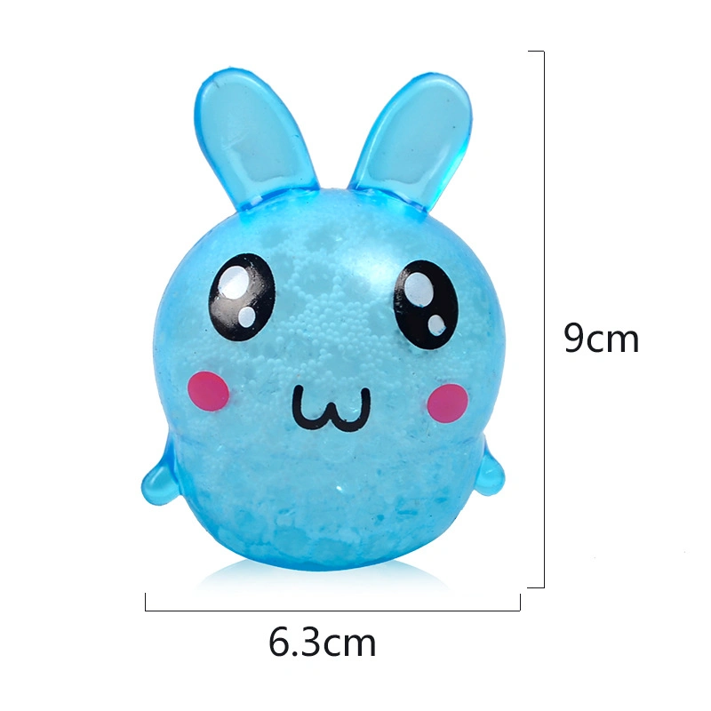 Easter Cute TPR Water Bead Squeeze Rabbit Toys Squishy Bunny Soft Stress Ball for Kids