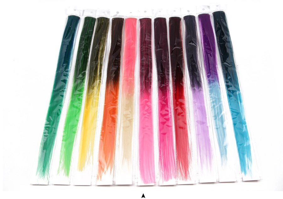 Wholesale/Supplier Ombre Hair Extension Clip in One Piece Synthetic Silky Straight Afro Clip in Hair Extension