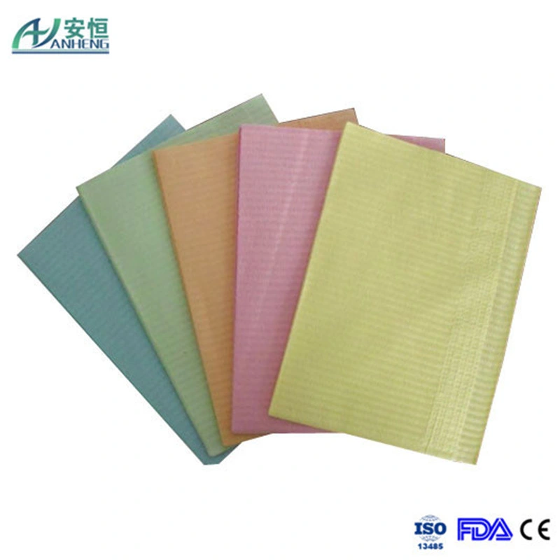 Dental Disposable Bibs Comfortable Waterproof Apron Medical Dental Bibs with Self-Adhesive