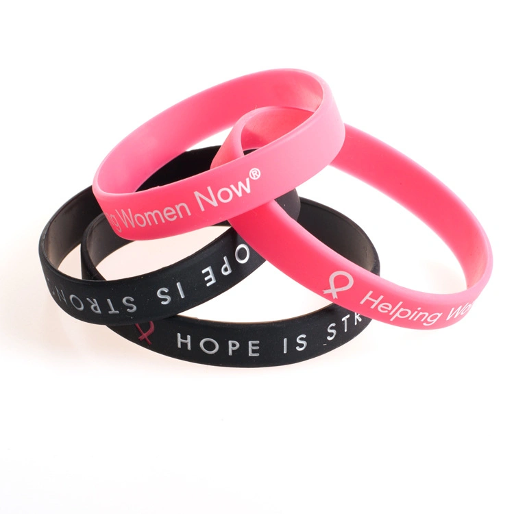 Promotional Silicone Bracelet Wristband Rubber Donation Bracelets