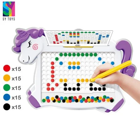 Sy Magpad DOT Educational Doodle Drawing Toys Learn Drawing Colorful Magnet Beads Board