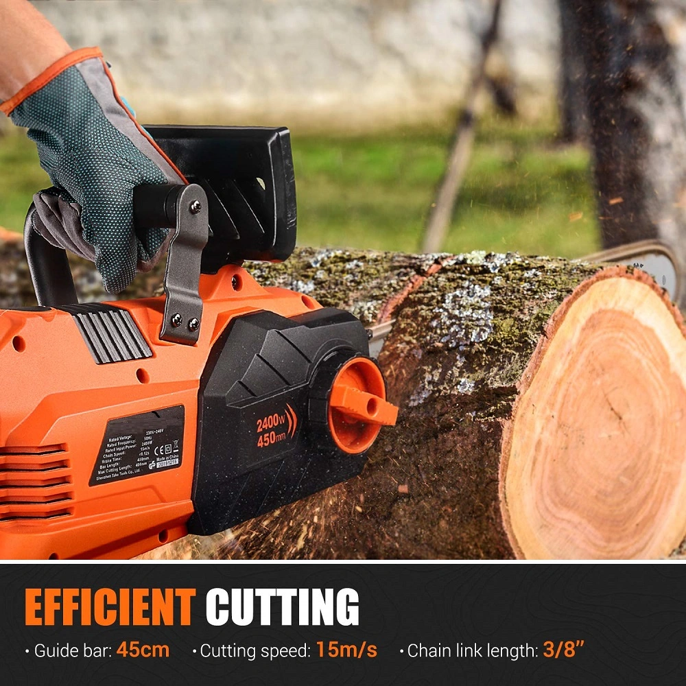 Super Powerful-Strong Metal Handle-Straight Motor-Electric Garden Chainsaw-Wood/Tree/Branches Cutting-Power Tools