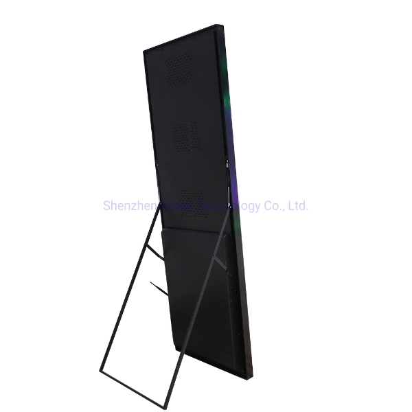 Gob Technology Indoor SMD LED Display 4G/WiFi Standing Video Signage مشغل إعلانات LED