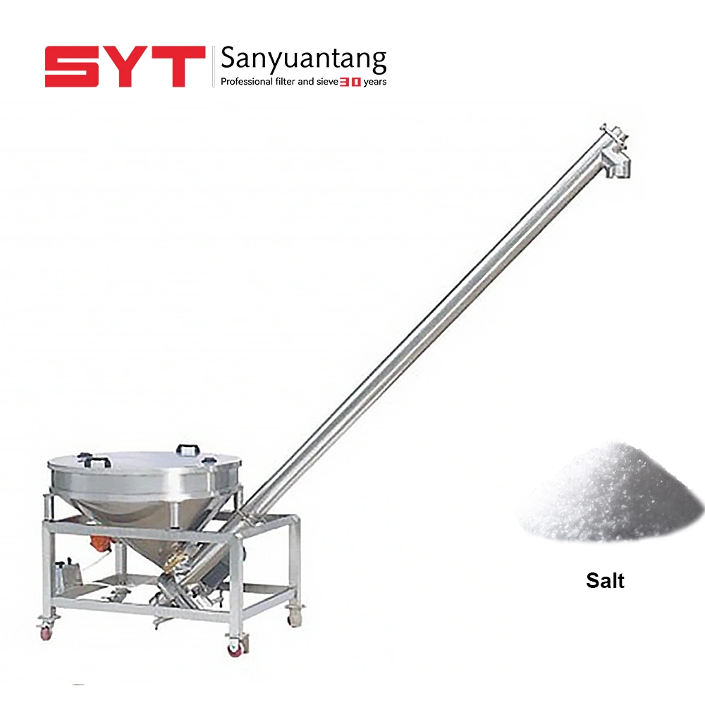 Inclined Feed Spiral Conveyor Cement Flexible Screw Conveyor for Salt