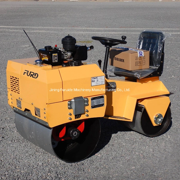 700kg Hydraulic Transmission Construction Machine Ride on Double Drums Road Roller