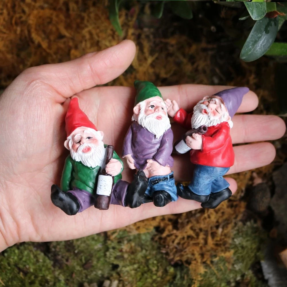 Garden gnomes de résine Accessoires Mon petit ami ivre Gnome nains Statue