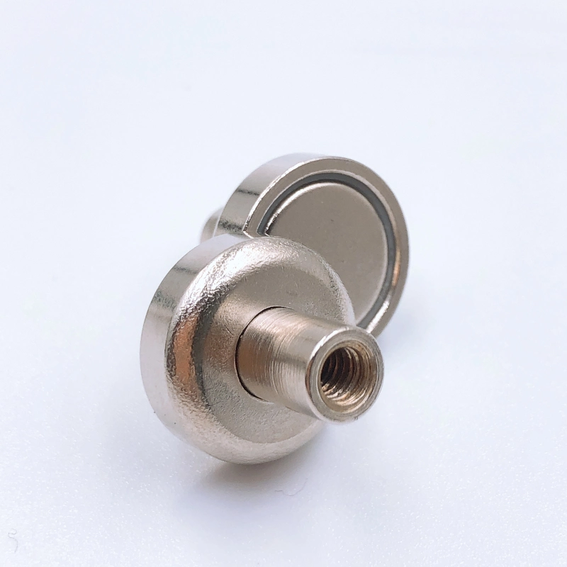 YYD25 M5 22kg Pull Force Strong Neodymium Pot Magnet with Inner Thread