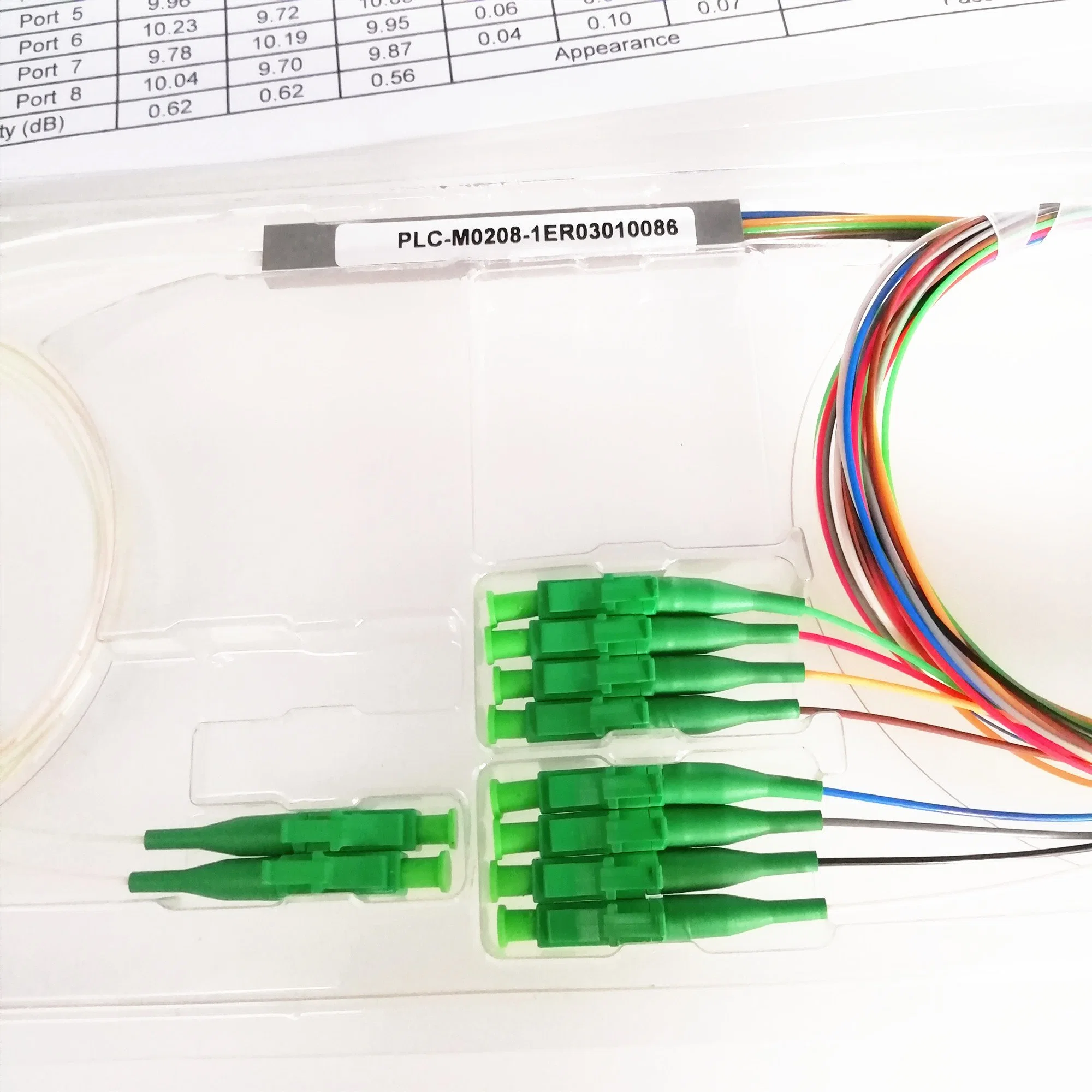 La fibra óptica con la LC/APC conector tipo tubo de acero PLC Splitter ABS