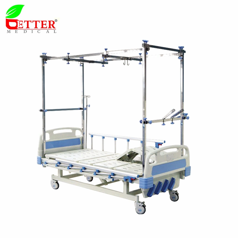 5 Function Manual Orthopedic Hospital Bed Traction Bed for Patient with 4 Cranks