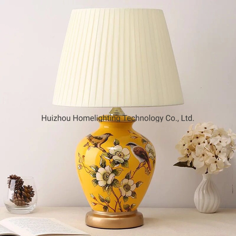 Jl065 Decorative Hand Painted colorful Pattern Ceramic Table Lamp