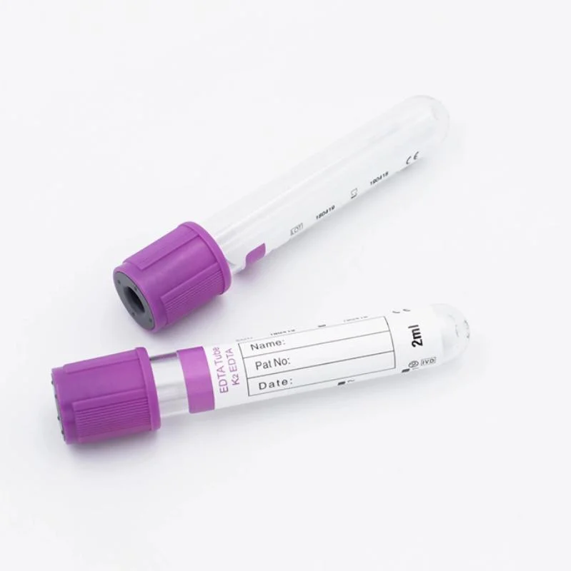 Factory Medical Supply Disposable Test Purple Vacuum Blood Collection System PT Tube with ISO