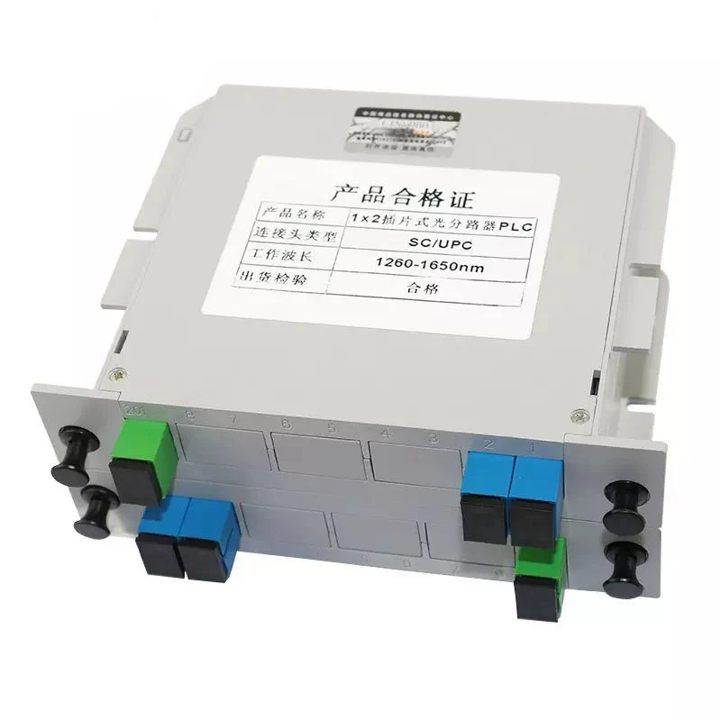 Best Sale Fiber Optic Cassette Card Inserting Modular with Sc/Upc Connector 1X2 PLC Splitter