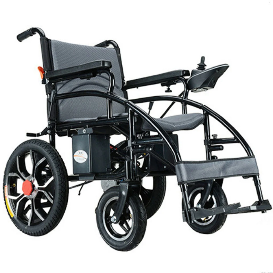 2022 New Design Foldable Side Battery Long Driving Distance Portable Electric Wheelchair Elderly Wheelchair