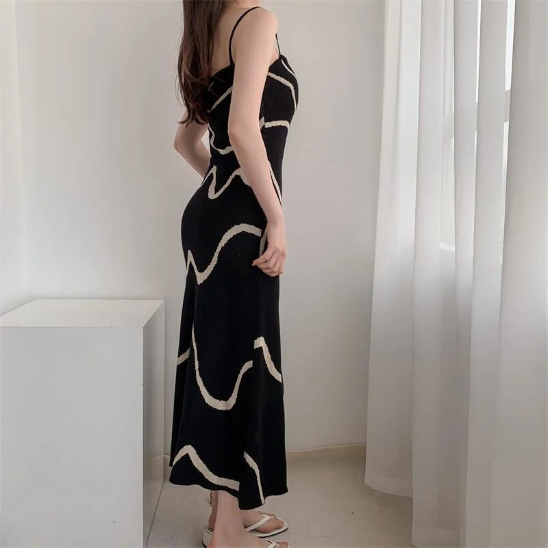 High quality/High cost performance  Customized Knitted Slip Dress for Women