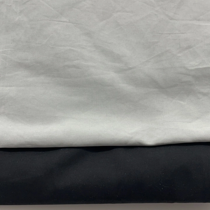 Tissu sergé mélangé en polycoton en gros 35% coton 57% polyester 8% nylon