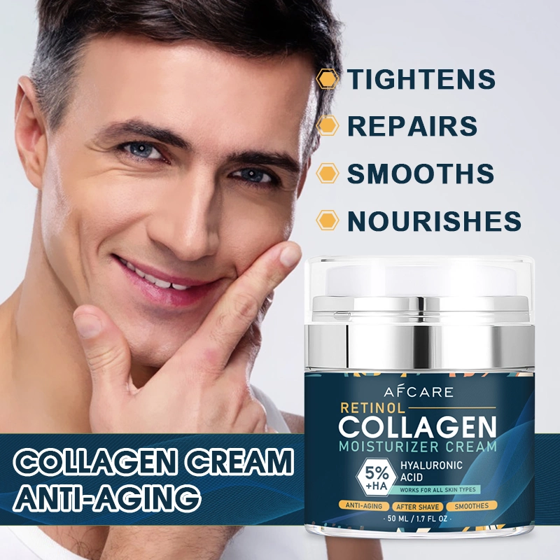 Private Label Anti Aging Nourishing Retinol Collagen Facial Cream Skin Care for Men Women Collagen Retinol Face Cream Factory Price OEM