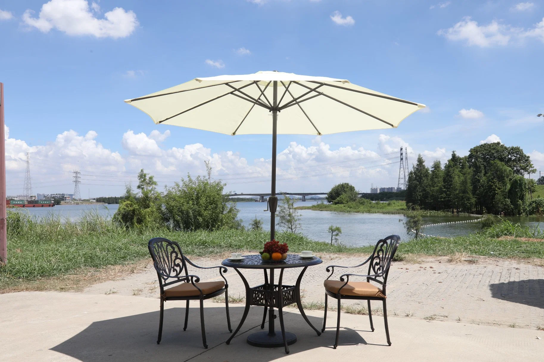 Outdoor Dining Sets with Cantilever Sale Beach Umbrella Side Table Fringe The Range Patio Garden Parasol