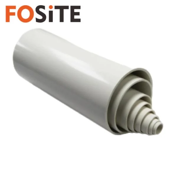 Fosite anpassbare PVC-Entwässerungsrohr 90mm Hart PVC Weiß Blau Orangefarbener Abwasserschlauch