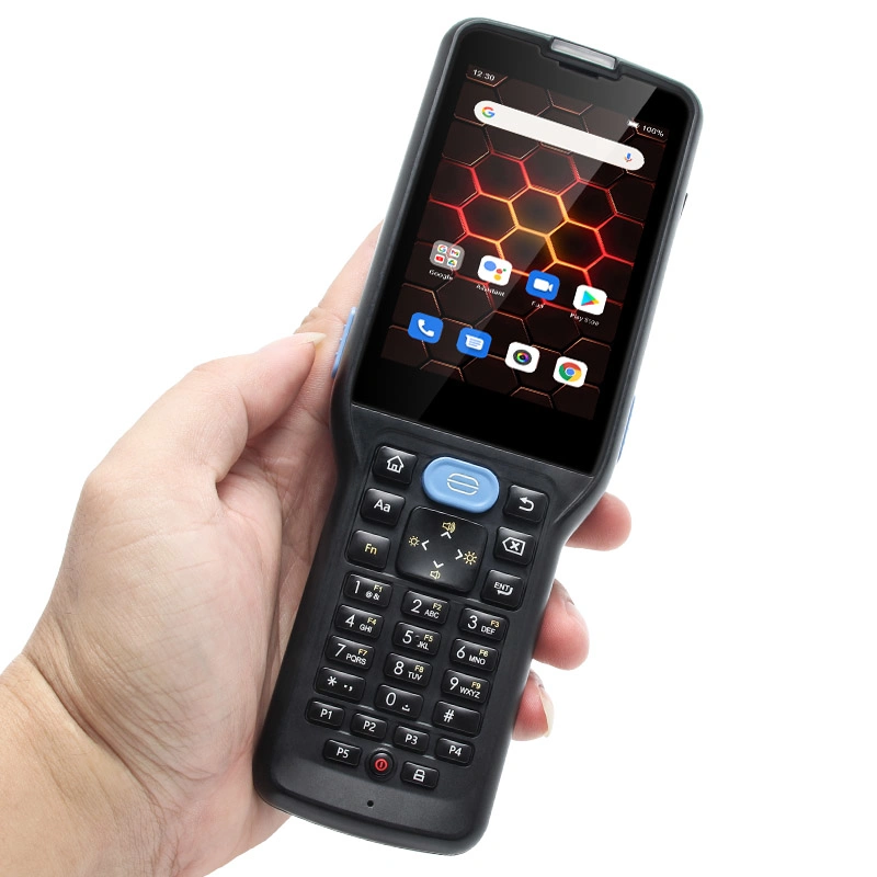 4G Bands Waterproof Handheld PDA Android 12 2D Barcode Scanner with NFC and T9 Keyboard