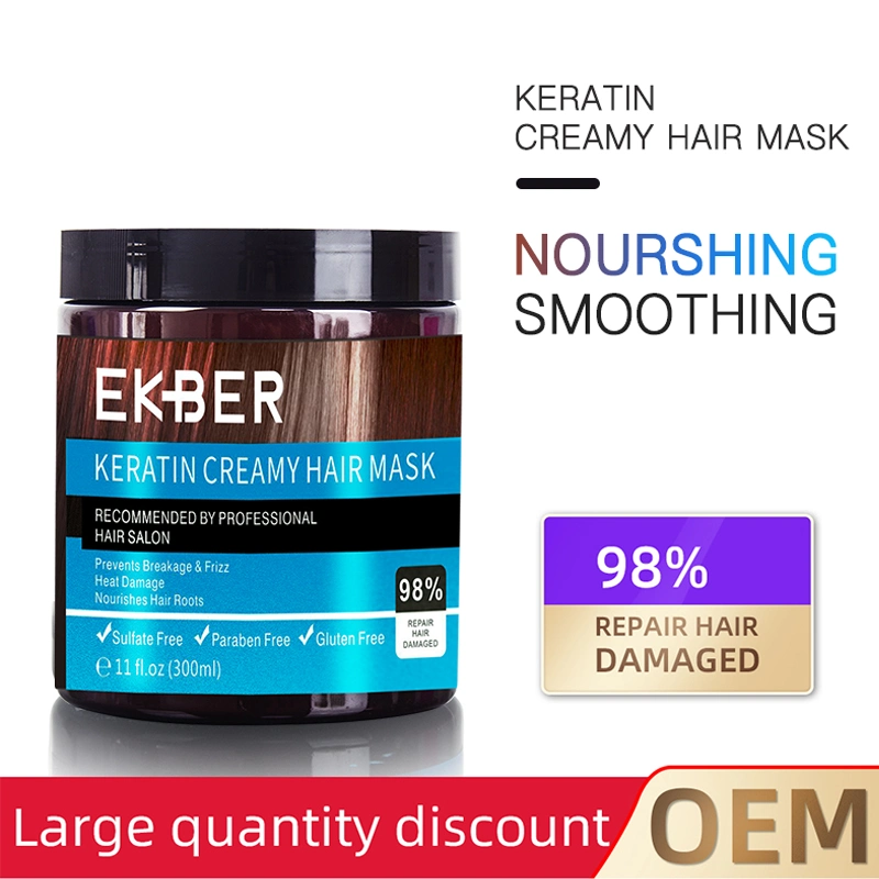 Ekber Manufacturer Pure Morroco Argan Oil Repairing Dry Hair Shiny Silky Treatment Keratin Hair Mask Care Bulk