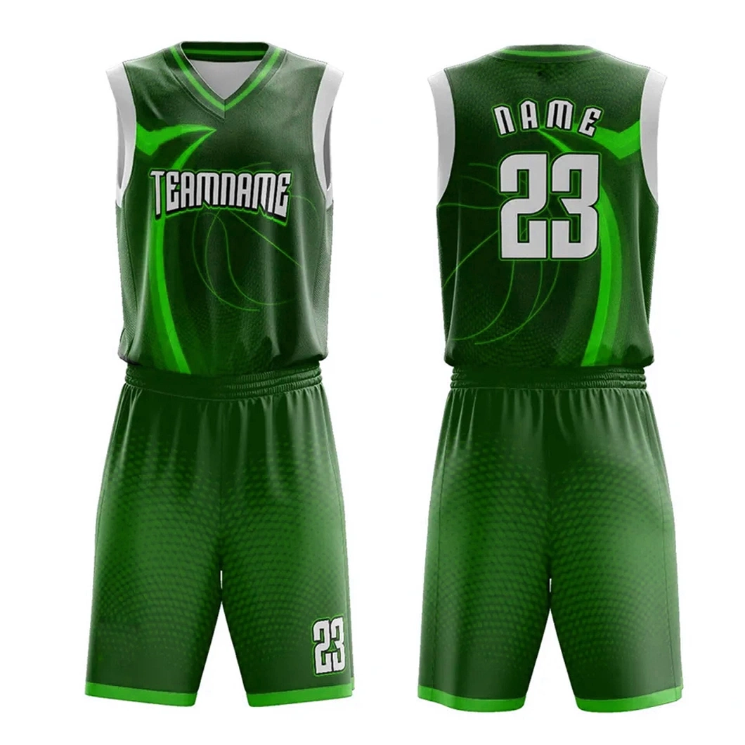 Hochwertige OEM Basketball Anzug Custom Design Sport tragen Sublimation Basketballtrikot