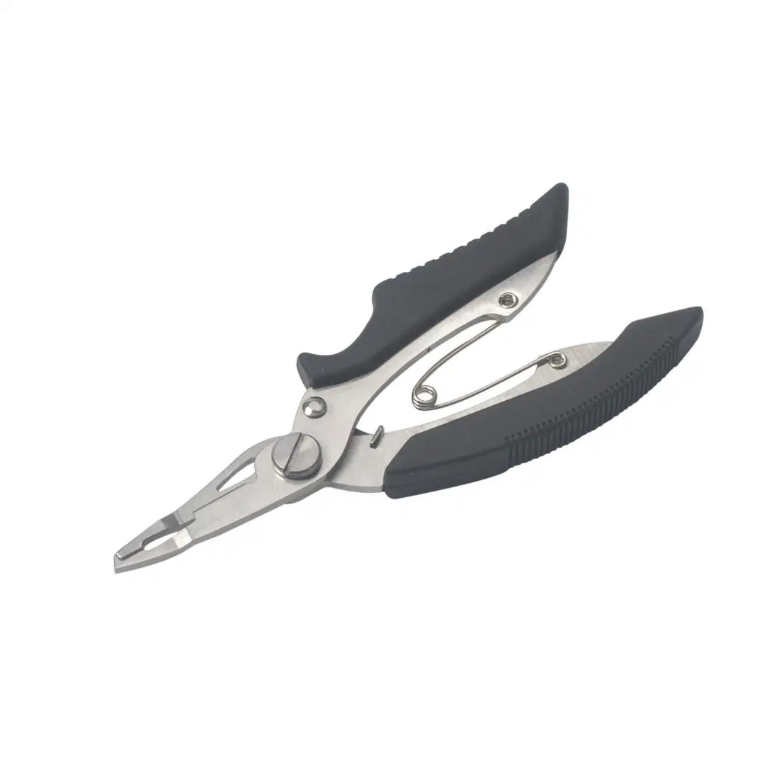 Topwin 13cm 53G Stainless Steel Multi-Function Fishing Plier Curved Mouth Split Ring Tool