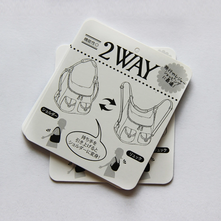 Customized Hot Stamping 3D Embossed Logo Injection Plastic Hang Tag for Clothing