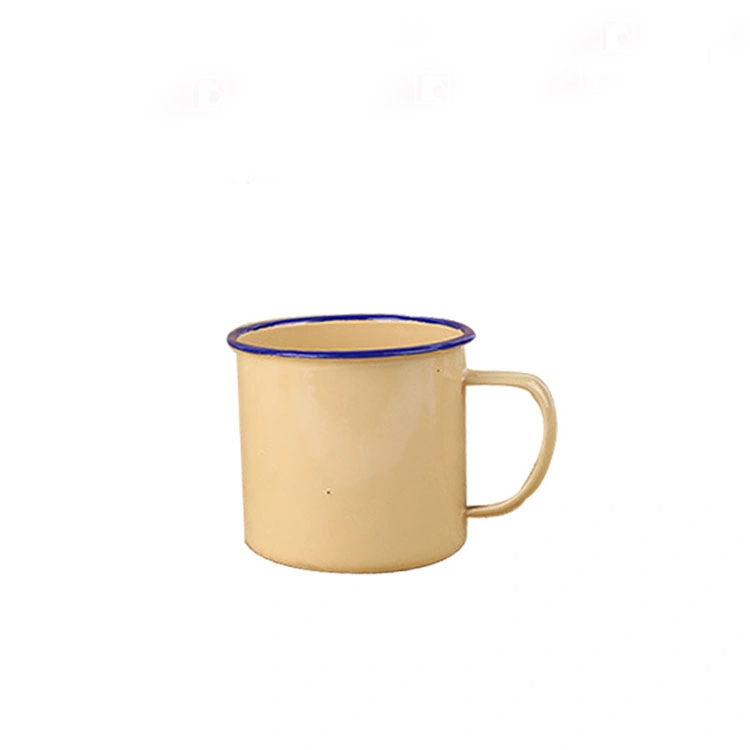 Mug à boisson en émail plein format coloré pour cadeau promotionnel