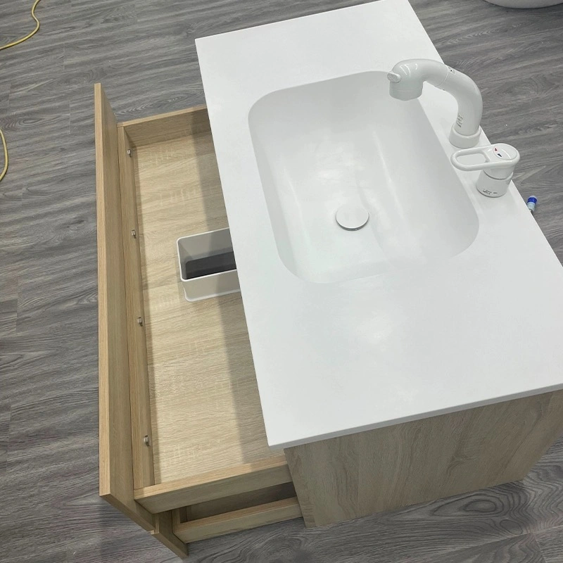 100cm moderno Cuarto de baño de piedra acrílica Corian Cuarto de baño lavabo a mano