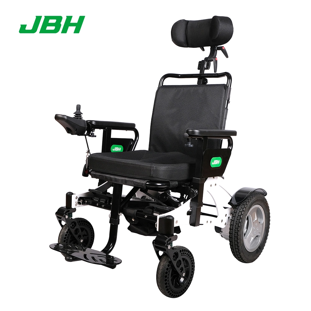 Silla de ruedas eléctrica de potencia plegable y motorizada barata Precio ligero plegable pesado Silla de ruedas de servicio para adultos