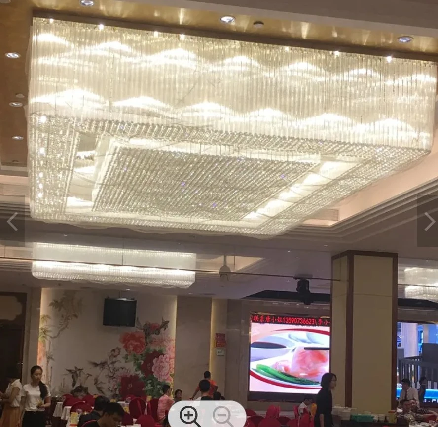 New Product Decoration Luxury Hotel Lobby Chandelier Lamp Custom Large Project Glass Ceiling Light