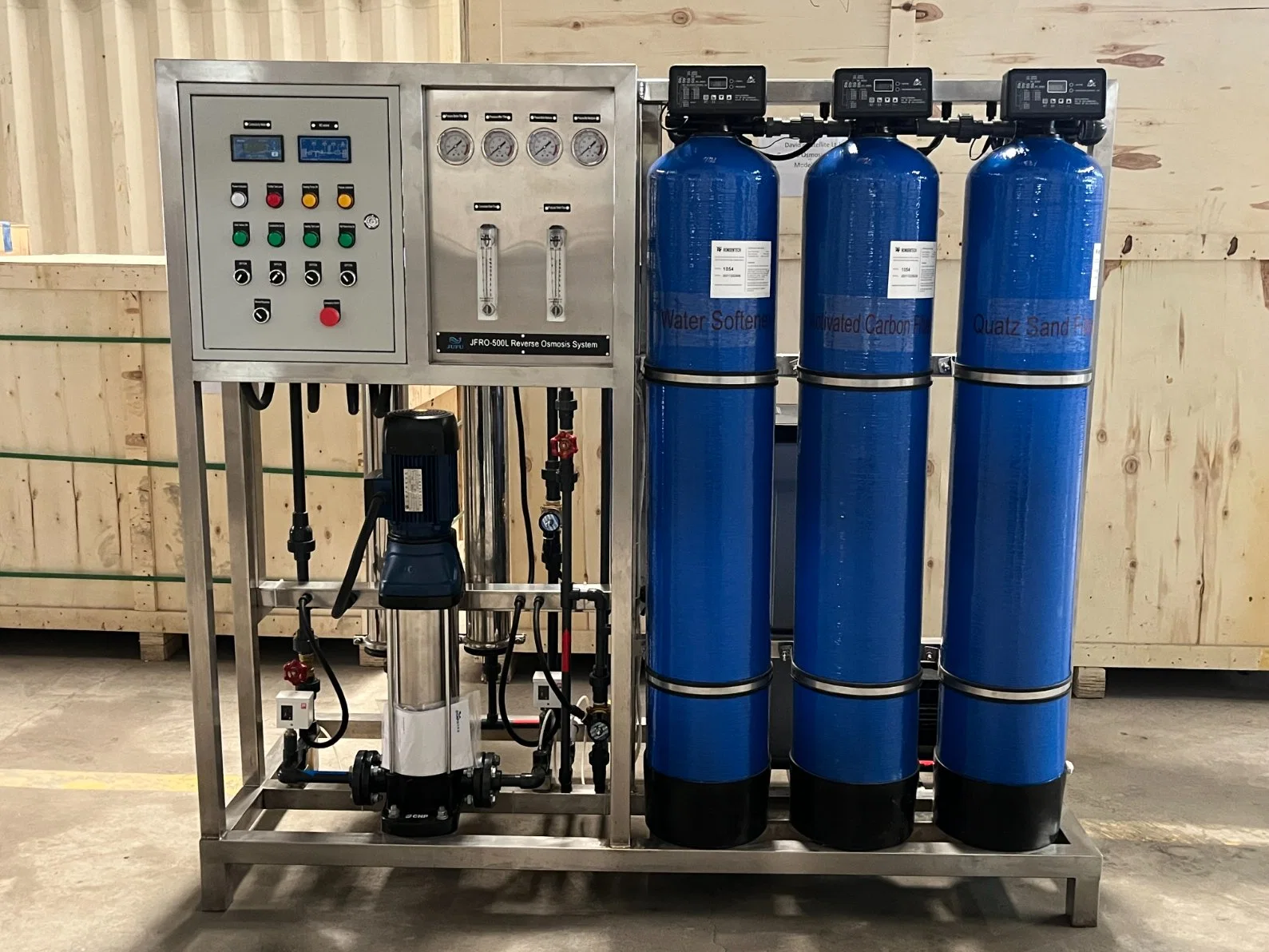 RO Osmosis Inversa Equipos de filtración de purificación industrial de 500 plantas de tratamiento de agua LPH