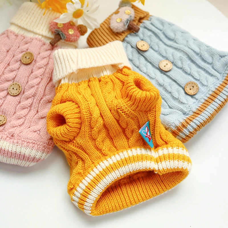 New Spring Autumn Winter Dogs Apparel Lovely Dog Cat Clothes Fashion Keep Warm Knitted Sweater Manufacturers China Pet Clothes